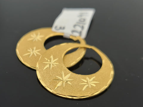 22K Solid Gold Designer Nattiya E221091 - Royal Dubai Jewellers