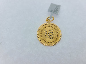 22K Solid Gold Religious Ek Onkar Pendent P5647 - Royal Dubai Jewellers
