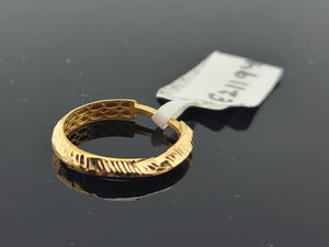 22K Solid Gold Men Single Hoop E21194 - Royal Dubai Jewellers