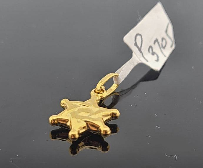 22K Solid Gold Star Pendant P3705 - Royal Dubai Jewellers