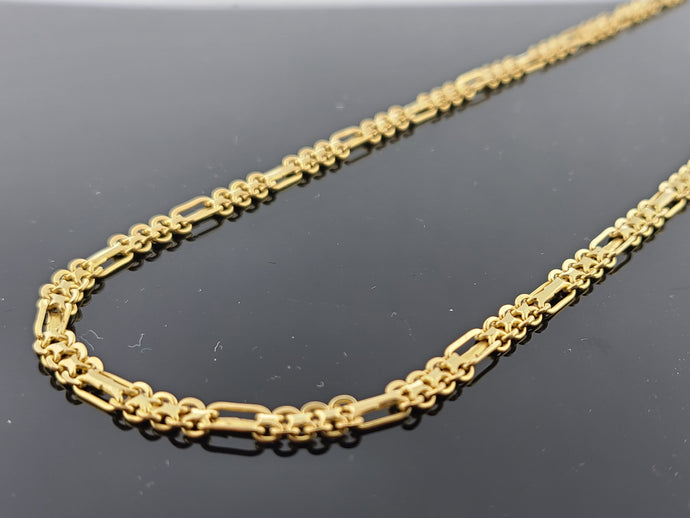 22K Solid Gold Cuban Chain C5654 - Royal Dubai Jewellers