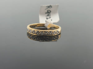 18K Solid Gold Designer Zircon Band R9423 - Royal Dubai Jewellers