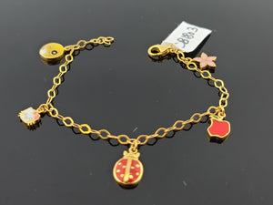 22K Solid Gold Designer Charm Bracelet CB1803 - Royal Dubai Jewellers
