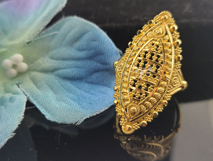 22K Solid Gold Designer Ring R16867 - Royal Dubai Jewellers