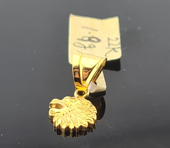 22K Solid Gold Lion Pendant P5258 - Royal Dubai Jewellers
