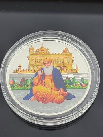 Guru Nanak Pure Silver Coin scn19 - Royal Dubai Jewellers