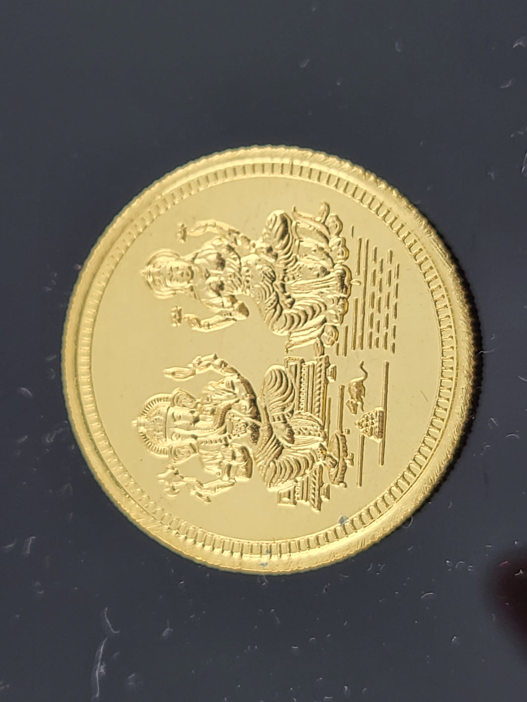 24K Lakshmi Ganesh Solid Gold Coin cn13 - Royal Dubai Jewellers