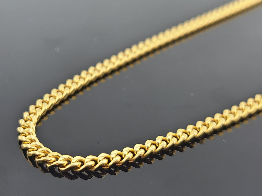 22K Solid Gold Curb Chain C7320 - Royal Dubai Jewellers