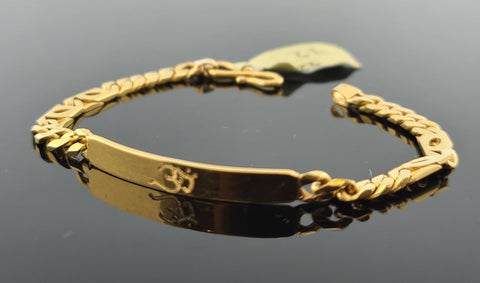 22K Solid Gold Designer OM Bracelet B9242 - Royal Dubai Jewellers