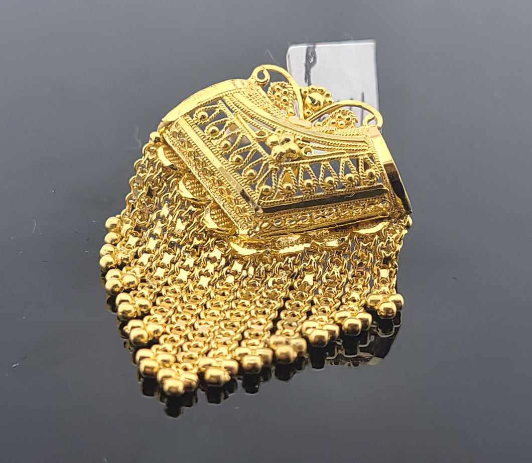 22K Solid Gold Designer Pendant P6161 - Royal Dubai Jewellers