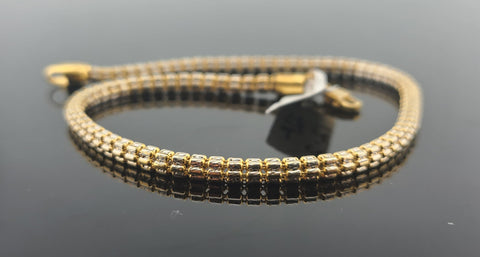 22K Solid Gold Rhodium Anklet B9021 - Royal Dubai Jewellers