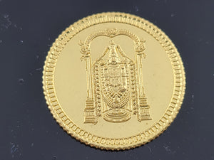 24K Lord Balaji Solid Gold Coin cn24 - Royal Dubai Jewellers