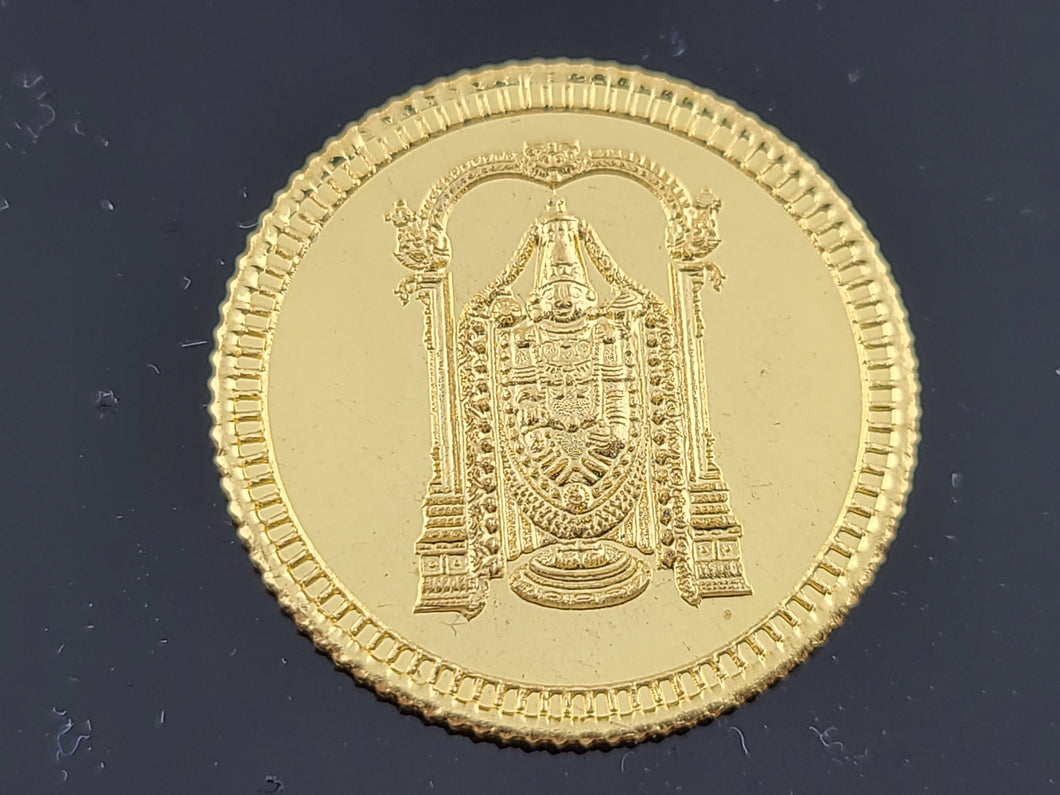 24K Lord Balaji Solid Gold Coin cn24 - Royal Dubai Jewellers