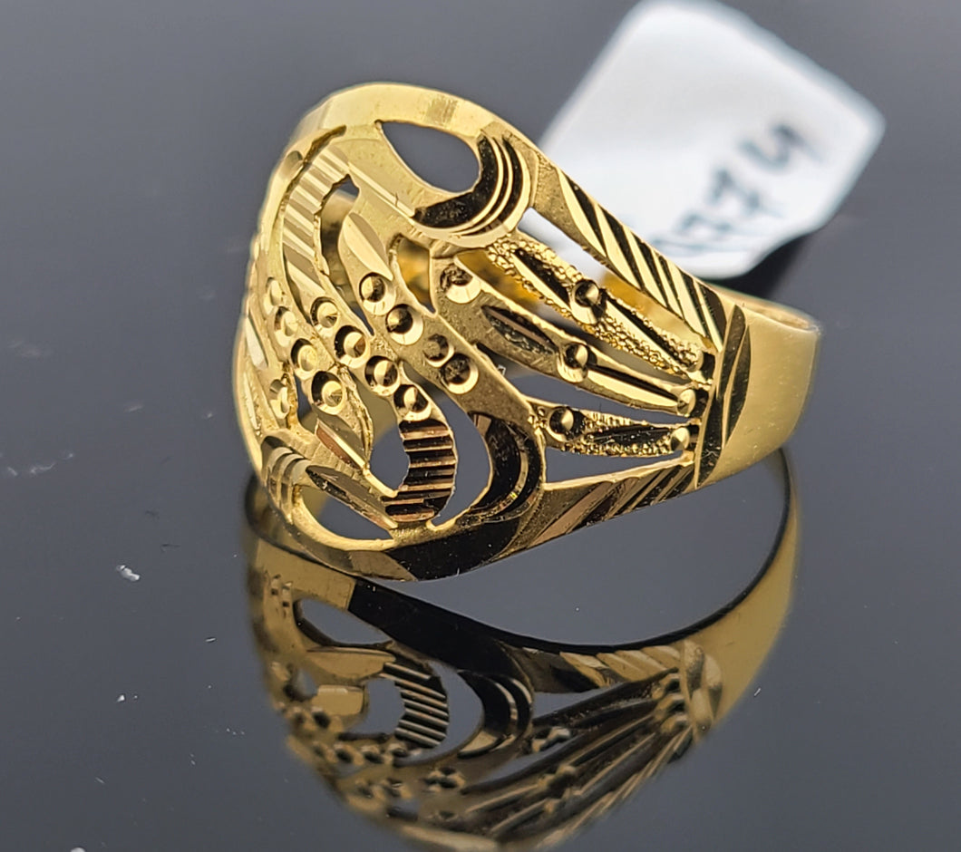 22K Solid Gold Designer Ring R9774 - Royal Dubai Jewellers