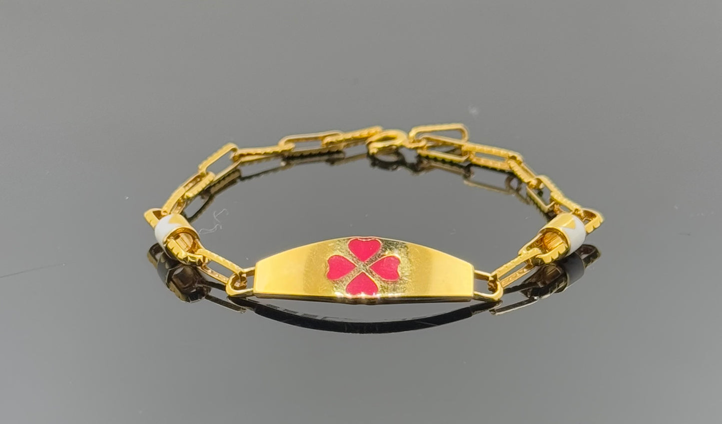 21k Children Heart  Bracelet BBB50