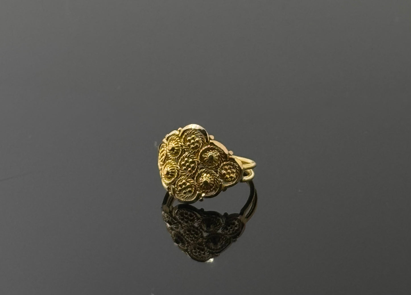 22k Simple Floral Children Ring BBR40