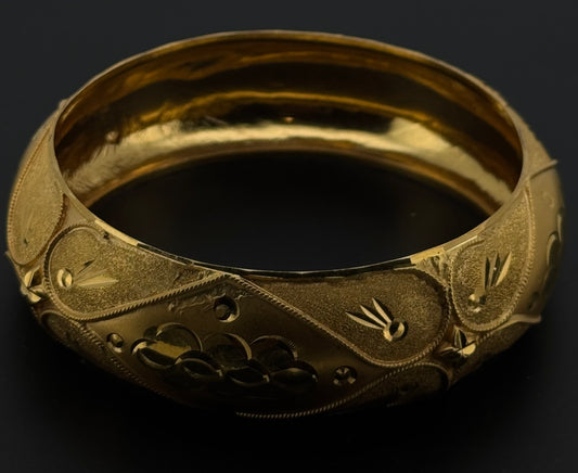 22K Solid Gold Fancy Bangles BG214