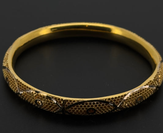 22K Solid Gold Fancy Bangles BG215