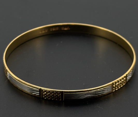 22K Solid Gold Fancy Bangles BG218
