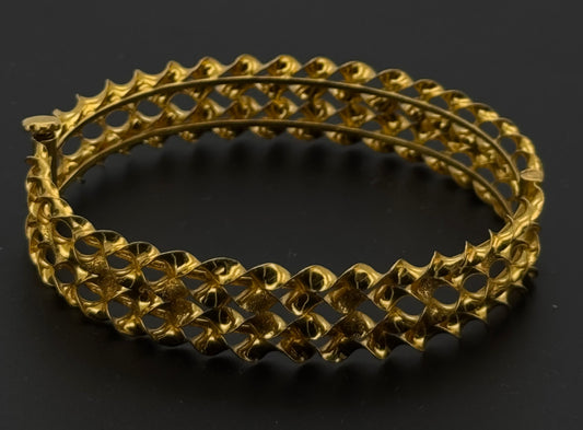 22K Solid Gold Fancy Bangles BG226