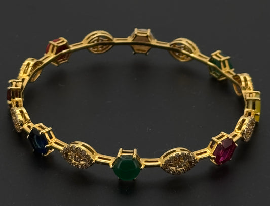 22K Solid Gold Fancy Bangles BG228