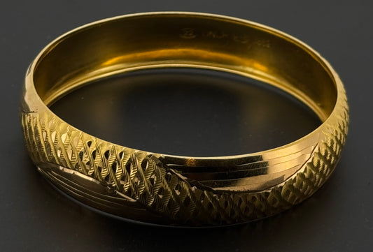 22K Solid Gold Fancy Bangles BG233