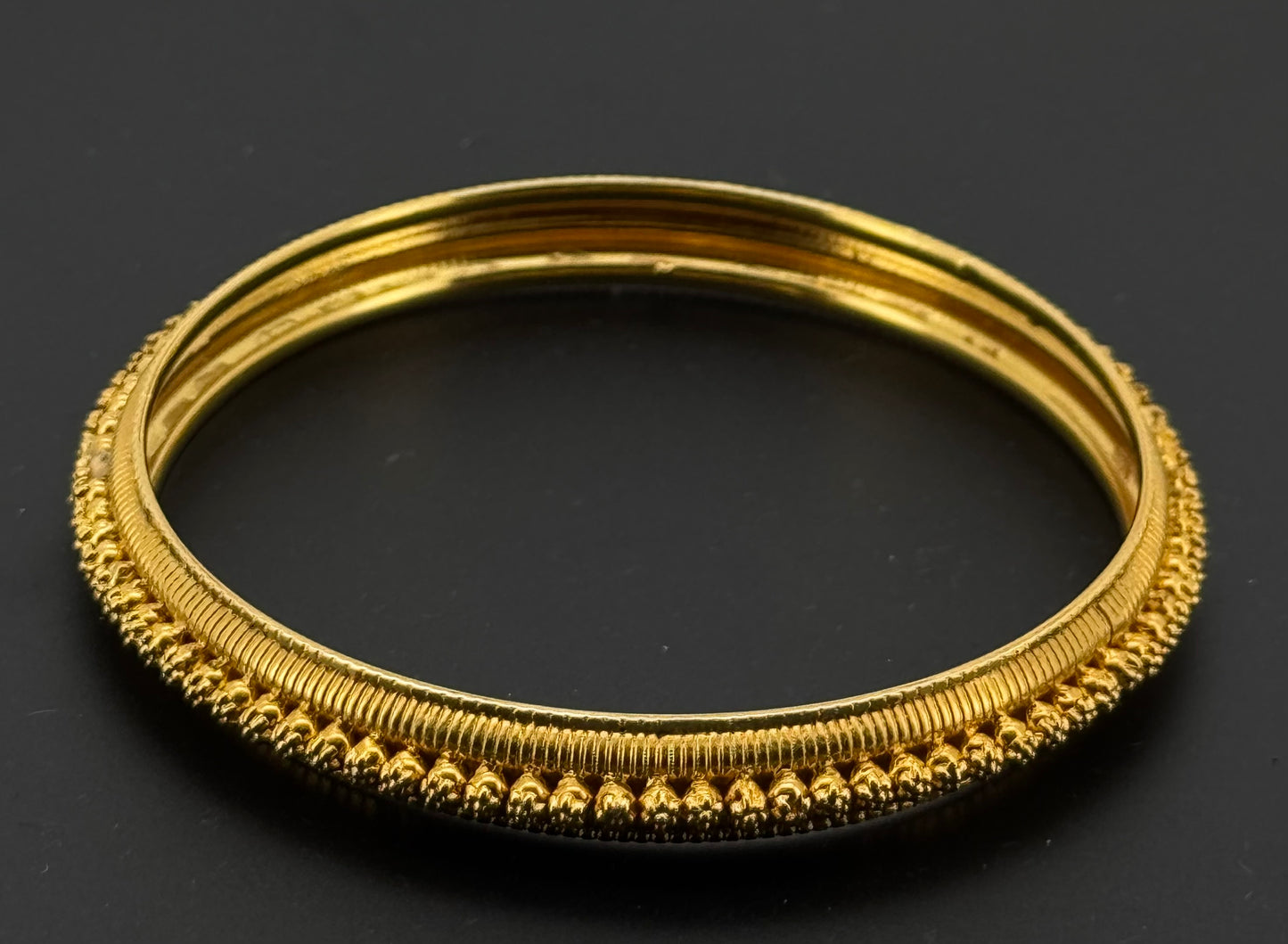 22K Solid Gold Fancy Bangles BG240