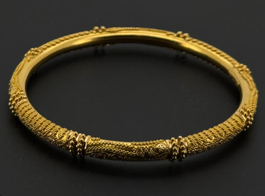 22K Solid Gold Fancy Bangles BG243