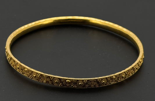 22K Solid Gold Fancy Bangles BG245