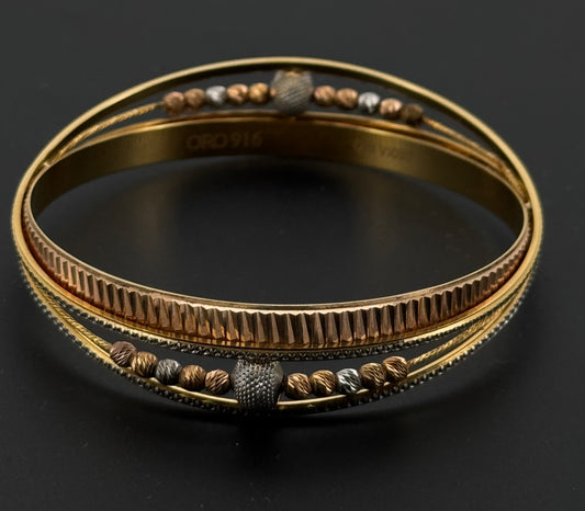 22K Solid Gold Fancy Bangles BG246