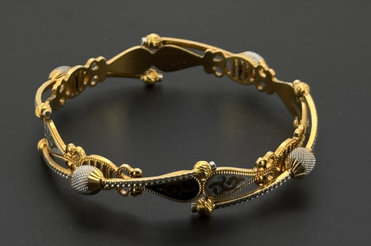 22K Solid Gold Fancy Bangles BG252