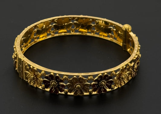 22K Solid Gold Fancy Bangles BG255
