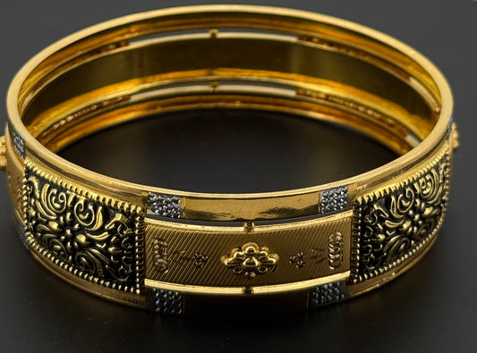 22K Solid Gold Fancy Bangles BG257