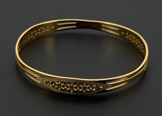 22K Solid Gold Fancy Bangles BG260