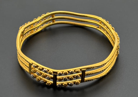 22K Solid Gold Fancy Bangles BG290