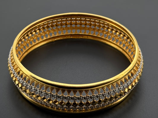 22K Solid Gold Fancy Bangles BG298