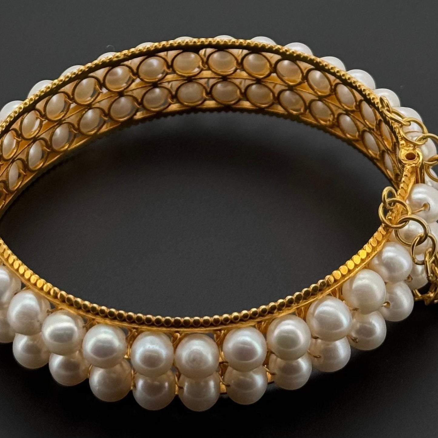 21K Solid Gold Fancy Bangles BG316