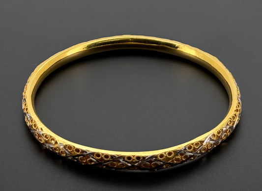 22K Solid Gold Fancy Bangles BG365