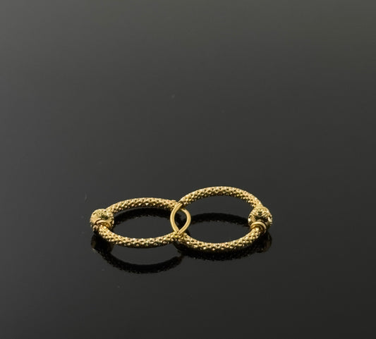 22k Solid Gold Simple Ladies Hoops E253