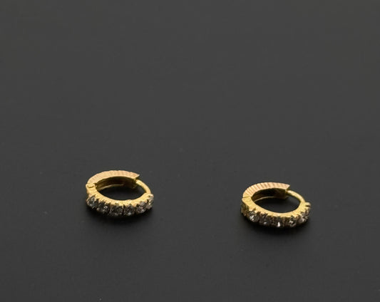 10k Solid Gold Simple Ladies Hoops E301