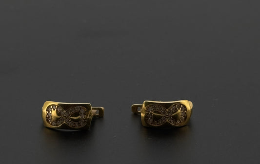 21k Solid Gold Simple Ladies Hoops E494