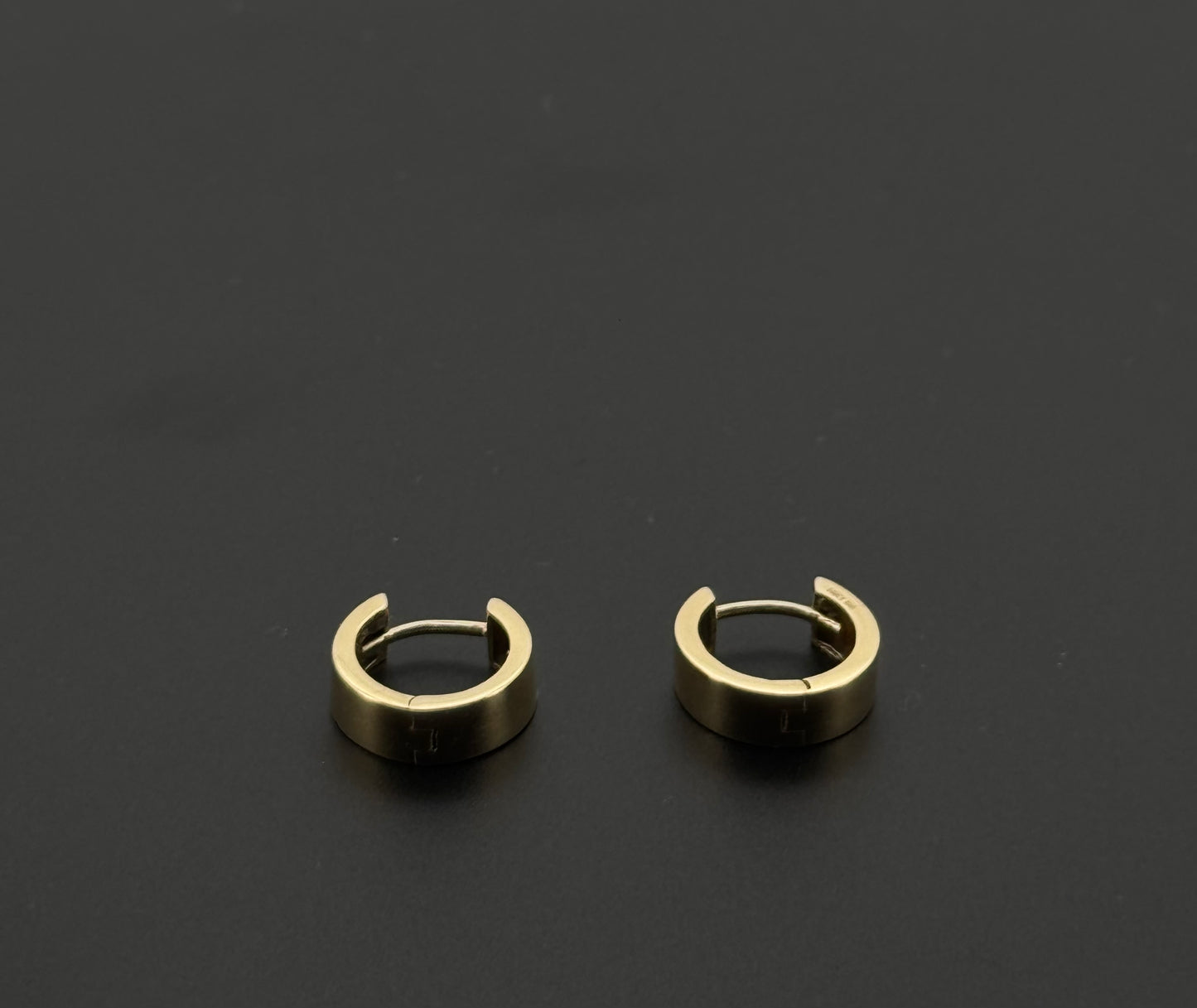 10k Solid Gold Simple Ladies Hoops E499