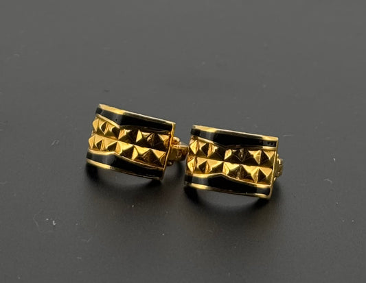 21k Solid Gold Simple Ladies Hoops E627