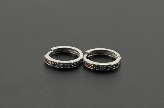10K Solid Gold Simple Ladies Hoops E694