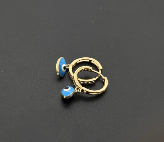 10K Solid Gold Simple Ladies Hoops E705