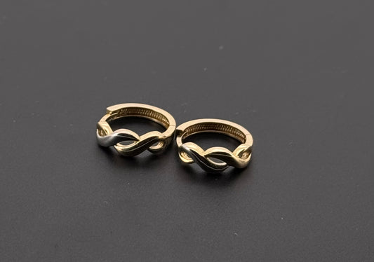 10K Solid Gold Simple Ladies Hoops E711