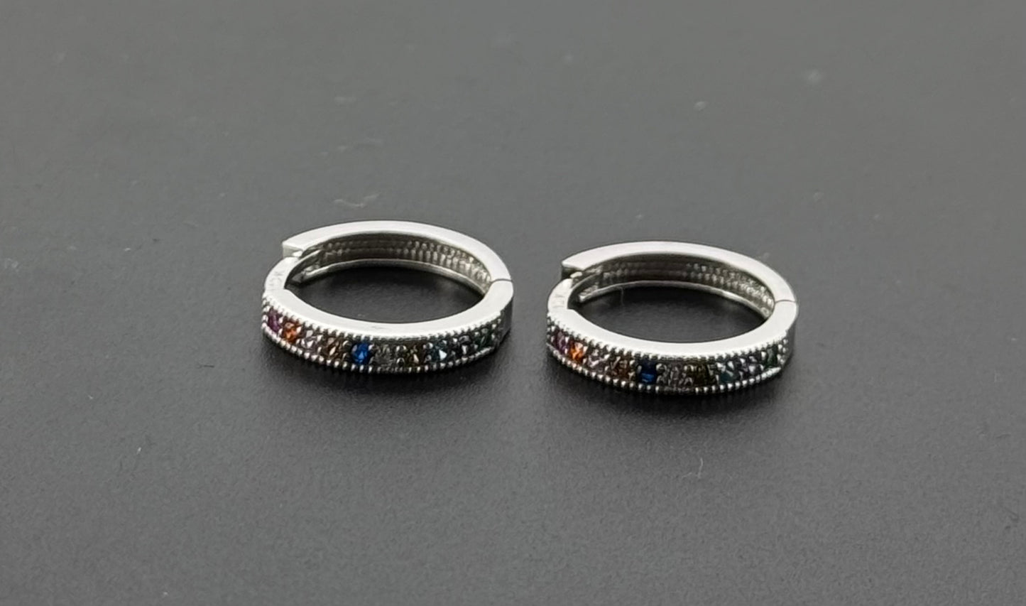 10K Solid Gold Simple Ladies Hoops E715
