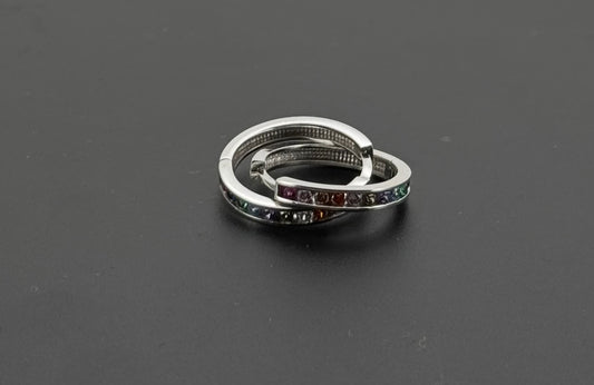 10K Solid Gold Simple Ladies Hoops E716