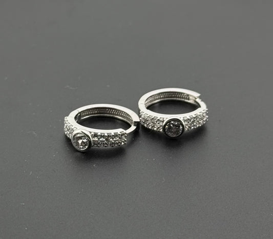 10K Solid Gold Simple Ladies Hoops E720