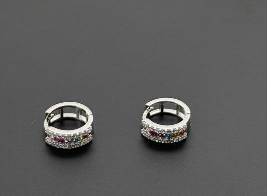 10K Solid Gold Simple Ladies Hoops E723